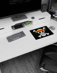 Artistic 14x10 inches mouse pad with the Straw Hat Jolly Roger from One Piece, showcasing the adventurous spirit of Luffy's crew in a simple design.