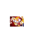 Classic anime mouse pad 14x10 inches with raging red panda hero, speed lines, lightning backdrop.
