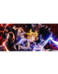 Fullmetal Alchemist anime desk pad 36x16 inches with Edward and Alphonse in action, crisp steel detail.