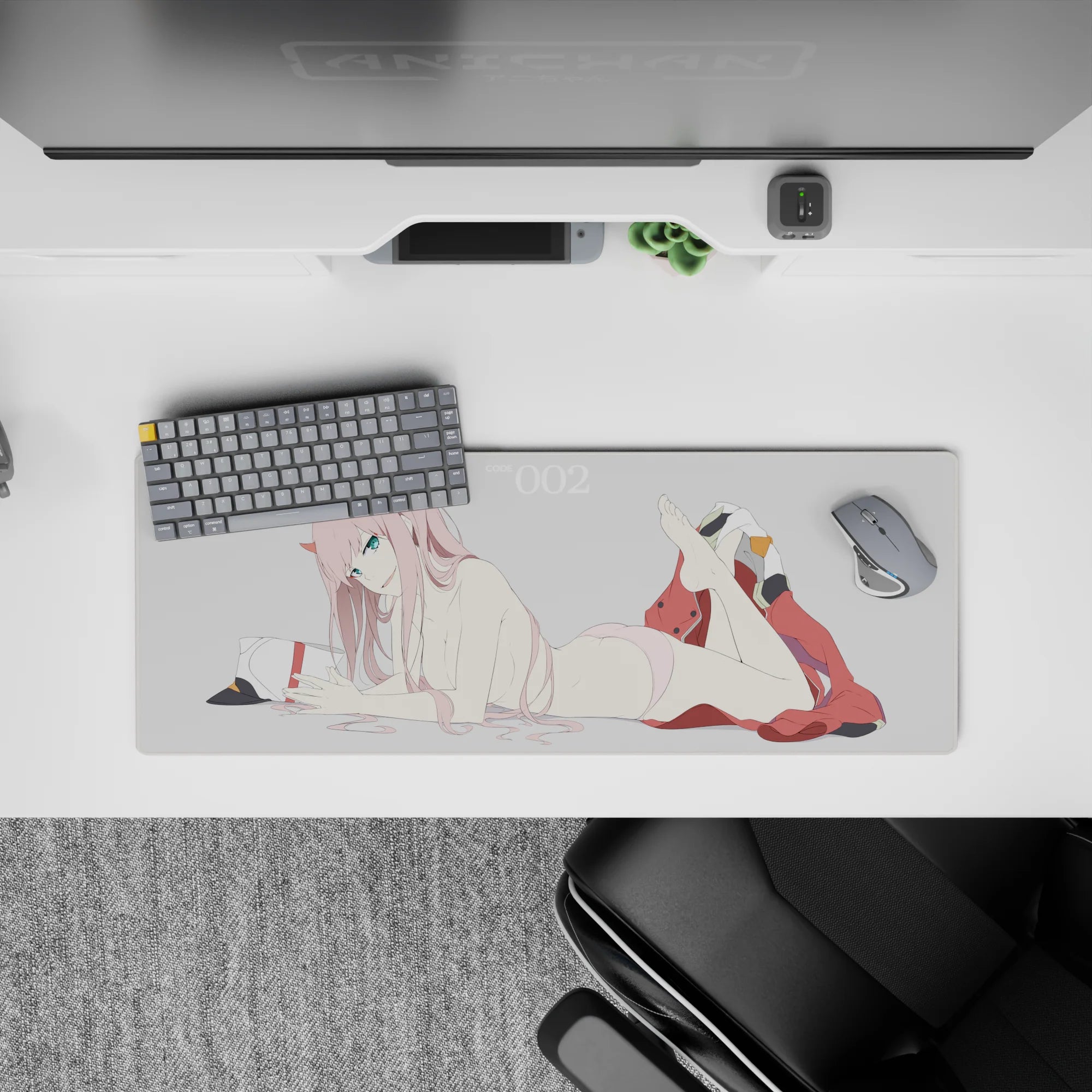 Darling In The Franxx - Anime Mouse Pad and Desk Pad - Zero Two’s Signature Smirk - AniChan