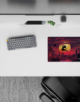 14x10 inches anime mouse pad in crimson clouds and deep violet shadows for a bold late-night vibe.