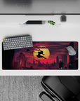 32x12 inches anime mouse pad in crimson clouds and deep violet shadows for a late-night edgy vibe.