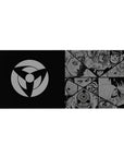 Naruto Shippuden anime desk pad 36x16 inches with manga panels, Sharingan eyes, masks, and Akatsuki vibe.