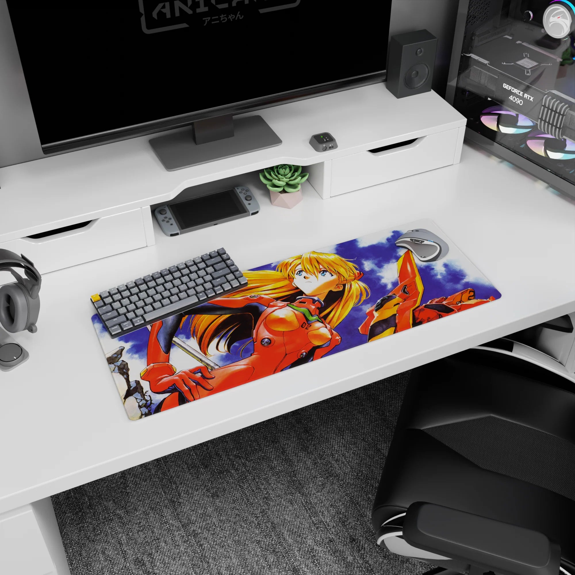 Evangelion - Anime Mouse Pad and Desk Pad - Unyielding Spirit - AniChan