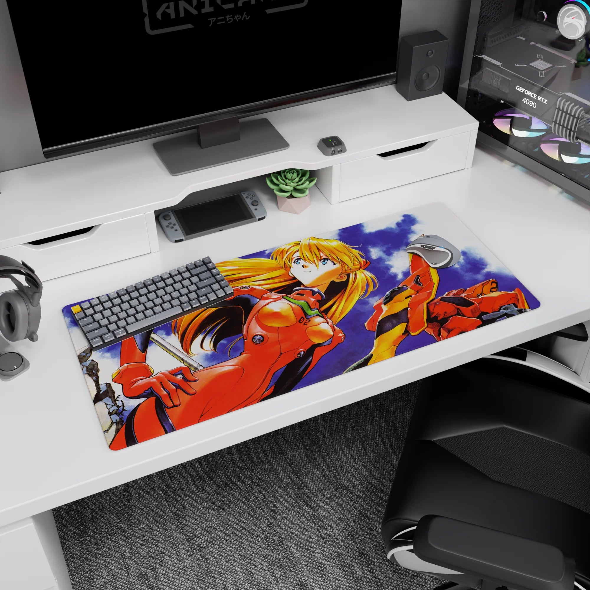 Evangelion - Anime Mouse Pad and Desk Pad - Unyielding Spirit - AniChan