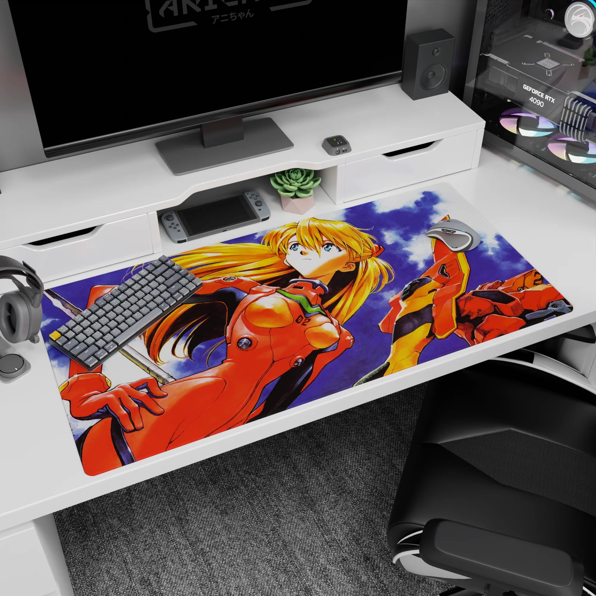 Evangelion - Anime Mouse Pad and Desk Pad - Unyielding Spirit - AniChan