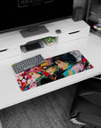 Anime mouse pad featuring Team 7 characters—Naruto, Sakura, and Sasuke—in dynamic sketch style, size 28x12 inches.