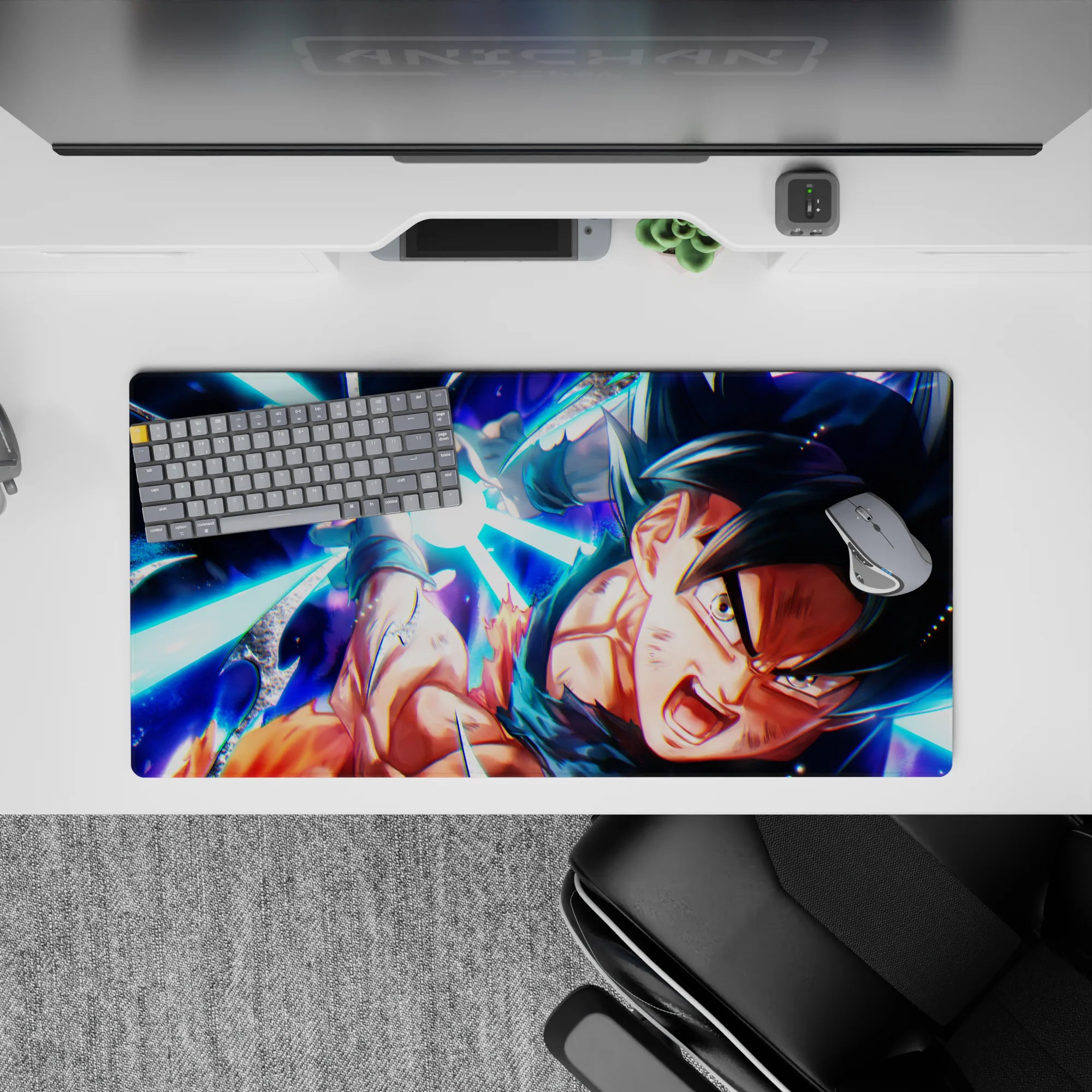 Dragon Ball Deskmat | Mousepad | Deskpad - Goku&#39;s Final Kamehameha - AniChan