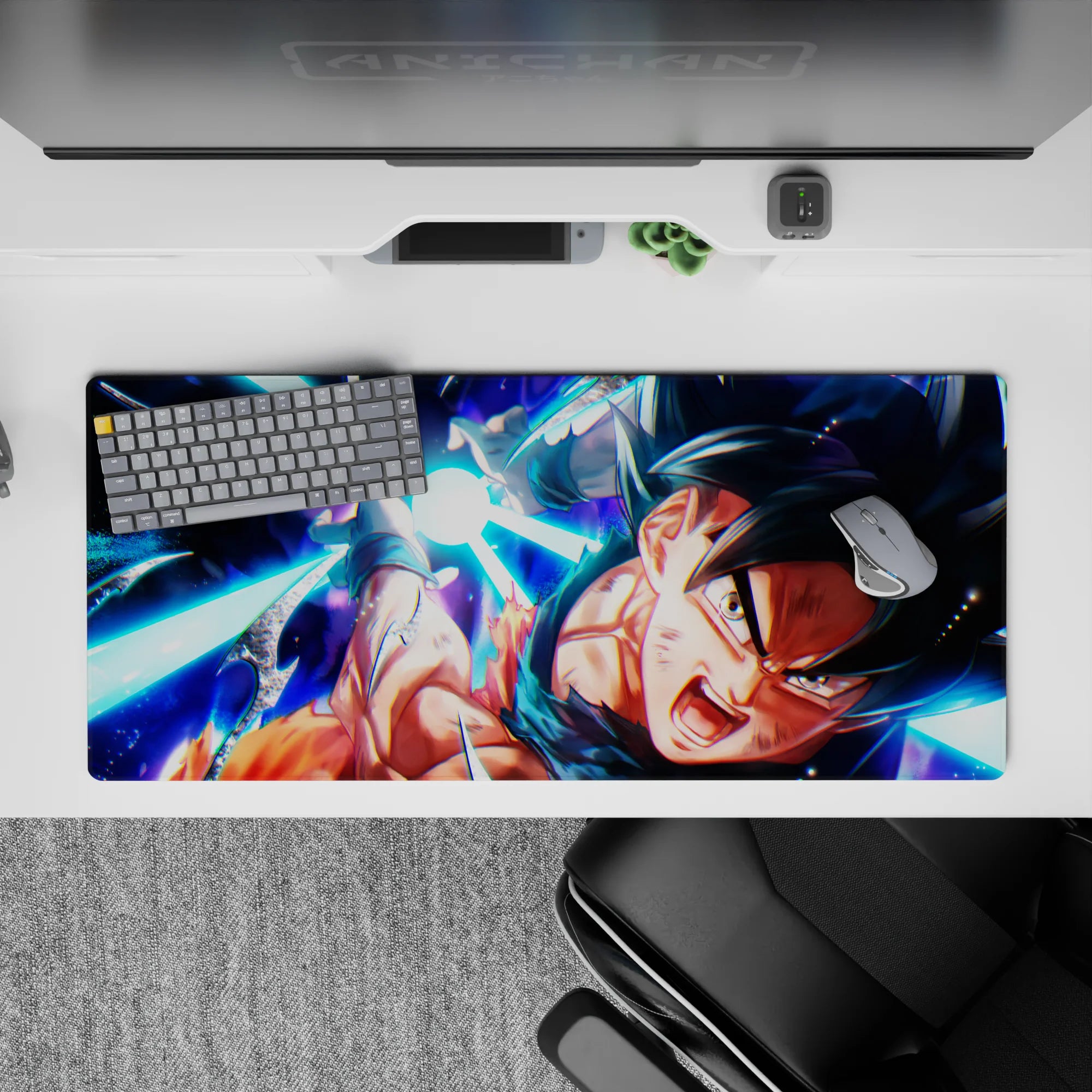 Dragon Ball Deskmat | Mousepad | Deskpad - Goku's Final Kamehameha - AniChan