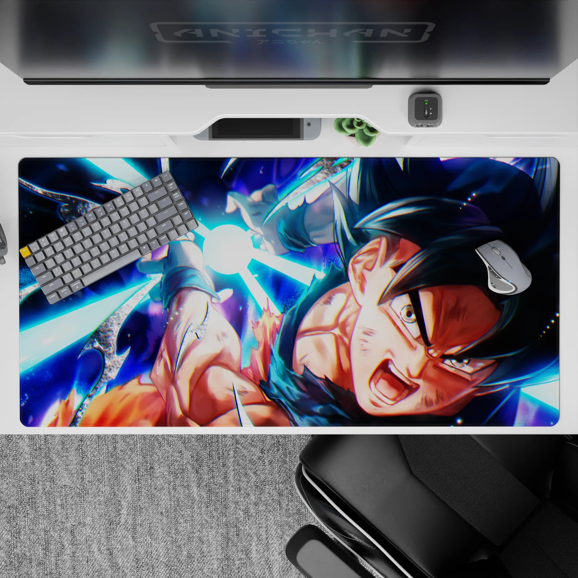 Dragon Ball Deskmat | Mousepad | Deskpad - Goku's Final Kamehameha - AniChan