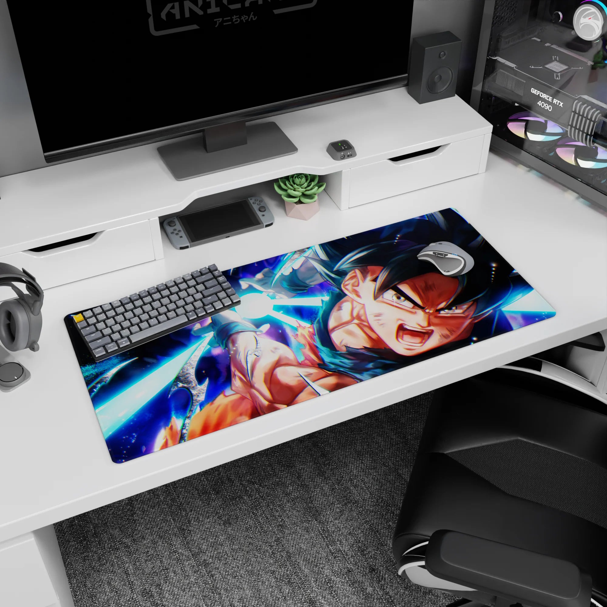 Dragon Ball Deskmat | Mousepad | Deskpad - Goku's Final Kamehameha - AniChan