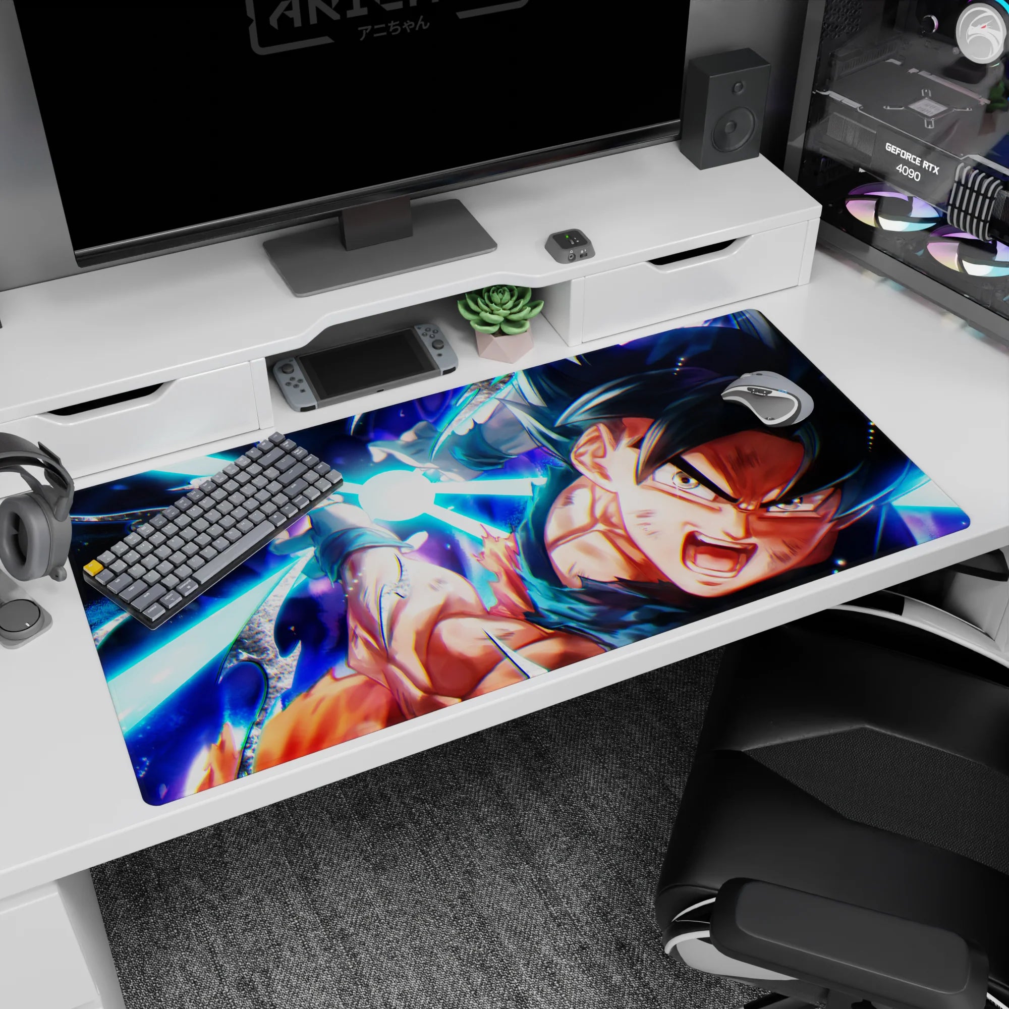 Dragon Ball Deskmat | Mousepad | Deskpad - Goku's Final Kamehameha - AniChan