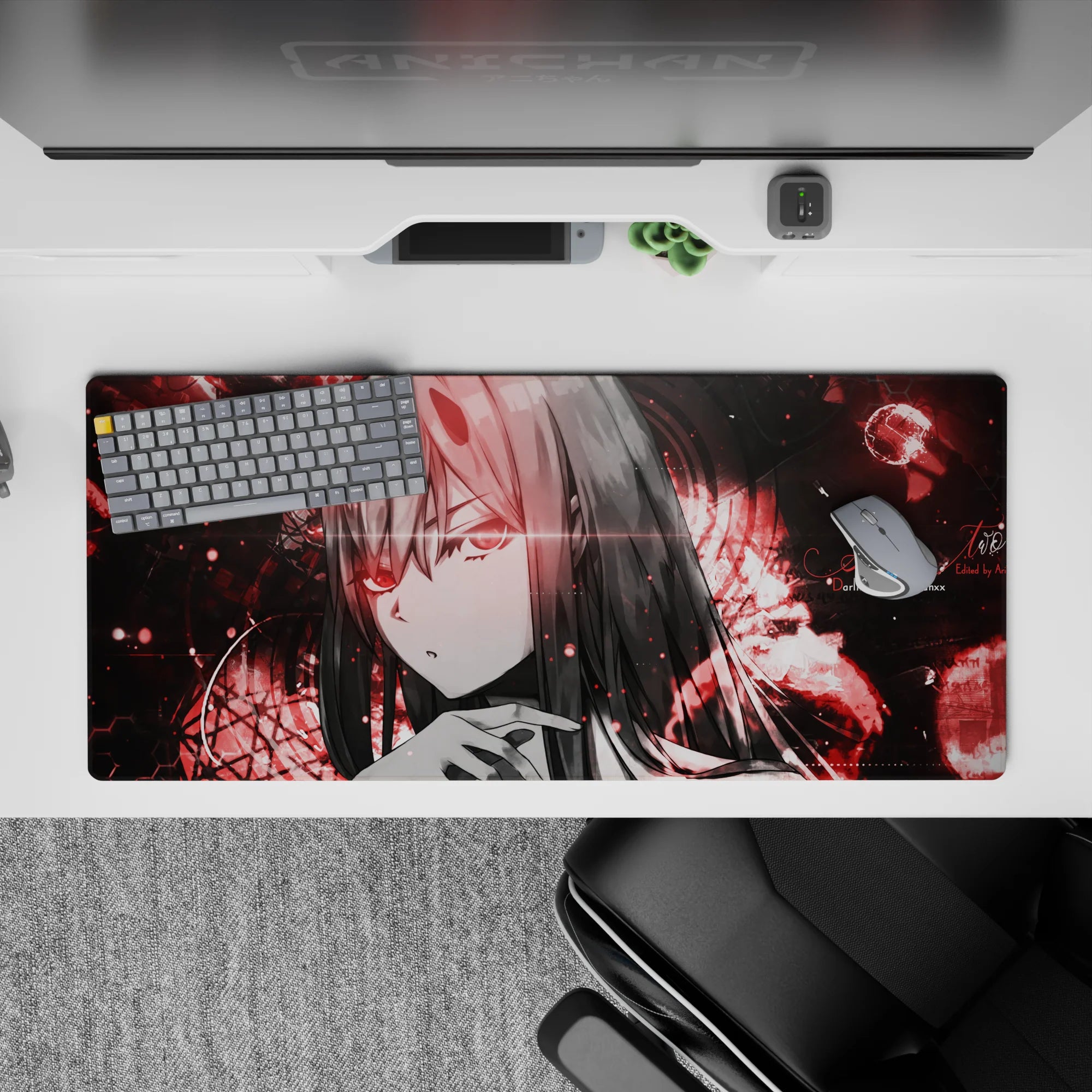 Darling In The Franxx - Anime Mouse Pad and Desk Pad - Crimson Code - AniChan