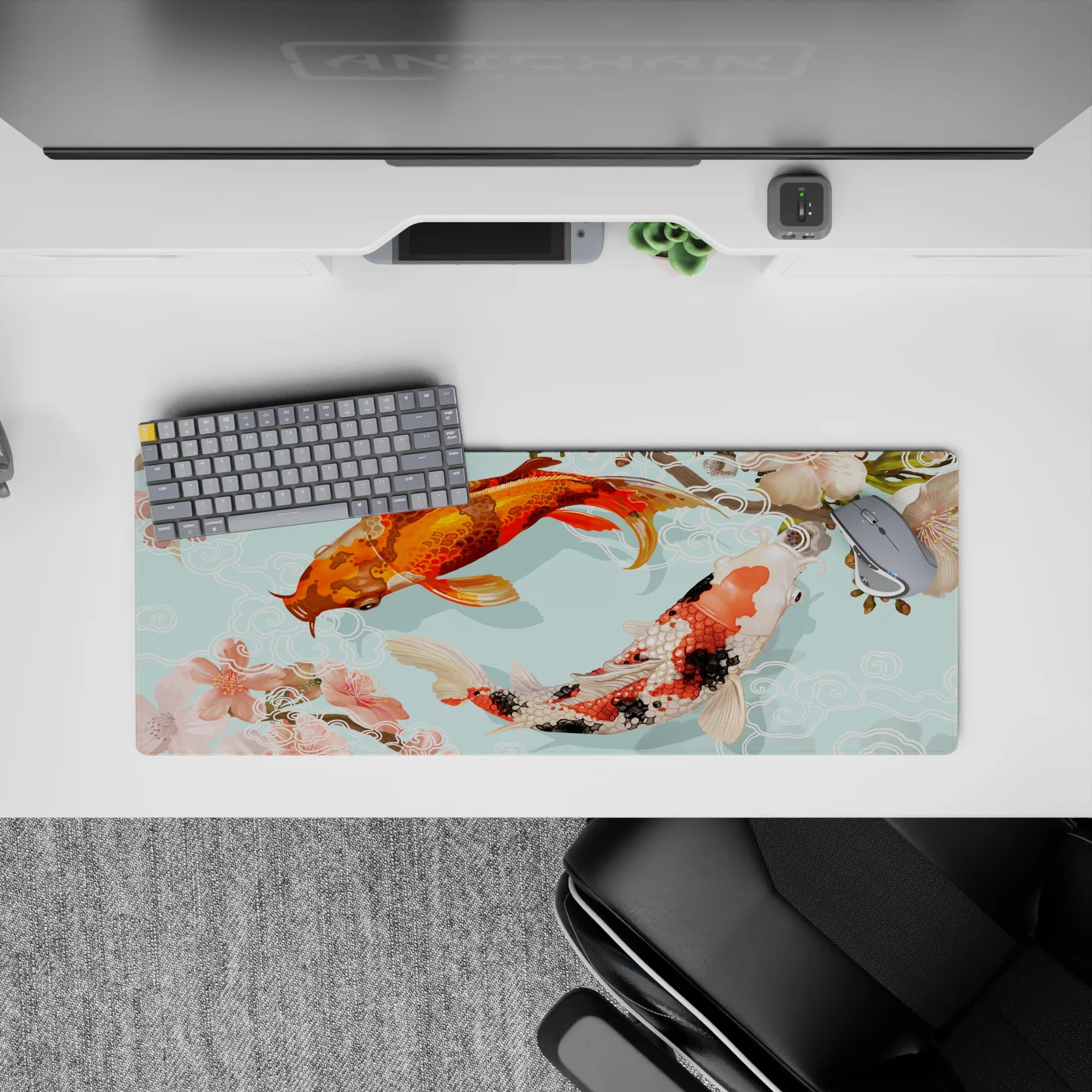 Zen-Japan Deskmat | Mousepad | Deskpad - Serenity Koi Dance - AniChan