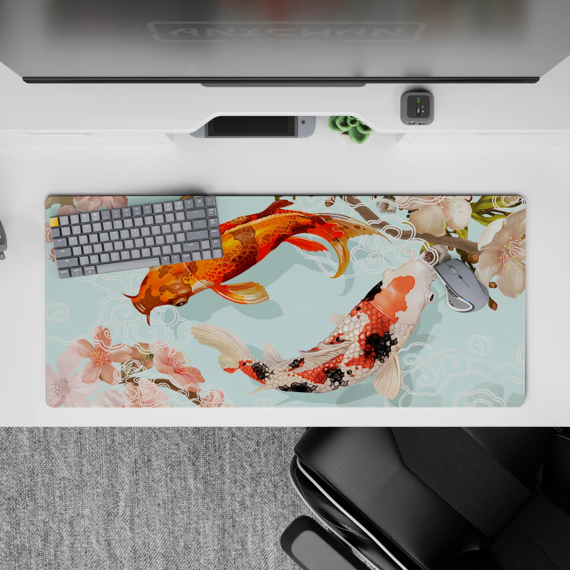 Zen-Japan Deskmat | Mousepad | Deskpad - Serenity Koi Dance - AniChan