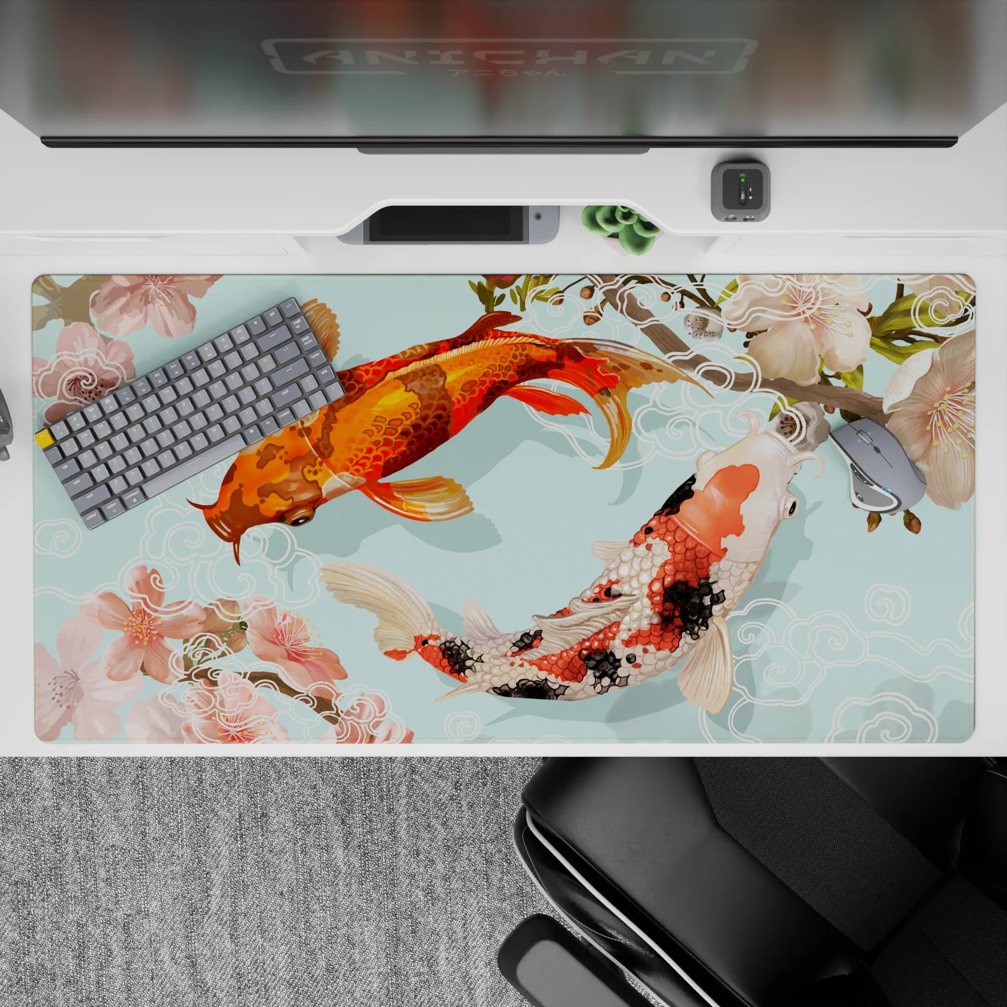 Zen-Japan Deskmat | Mousepad | Deskpad - Serenity Koi Dance - AniChan