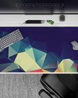 Abstract Polygon Deskmat | Mousepad | Deskpad - Prismatic Polygon Flow - AniChan