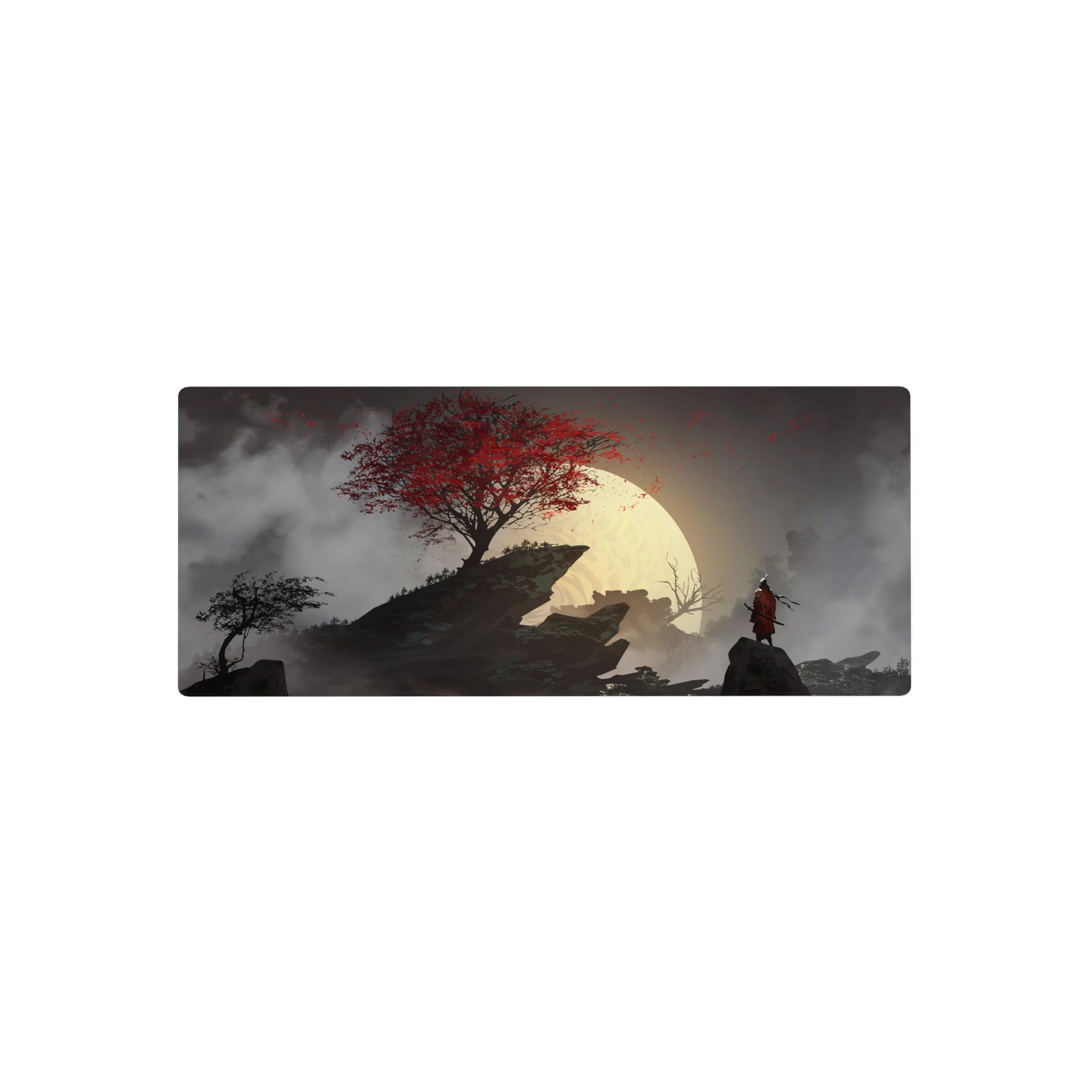 Zen-Japan Deskmat | Mousepad | Deskpad - Crimson Solitude - AniChan