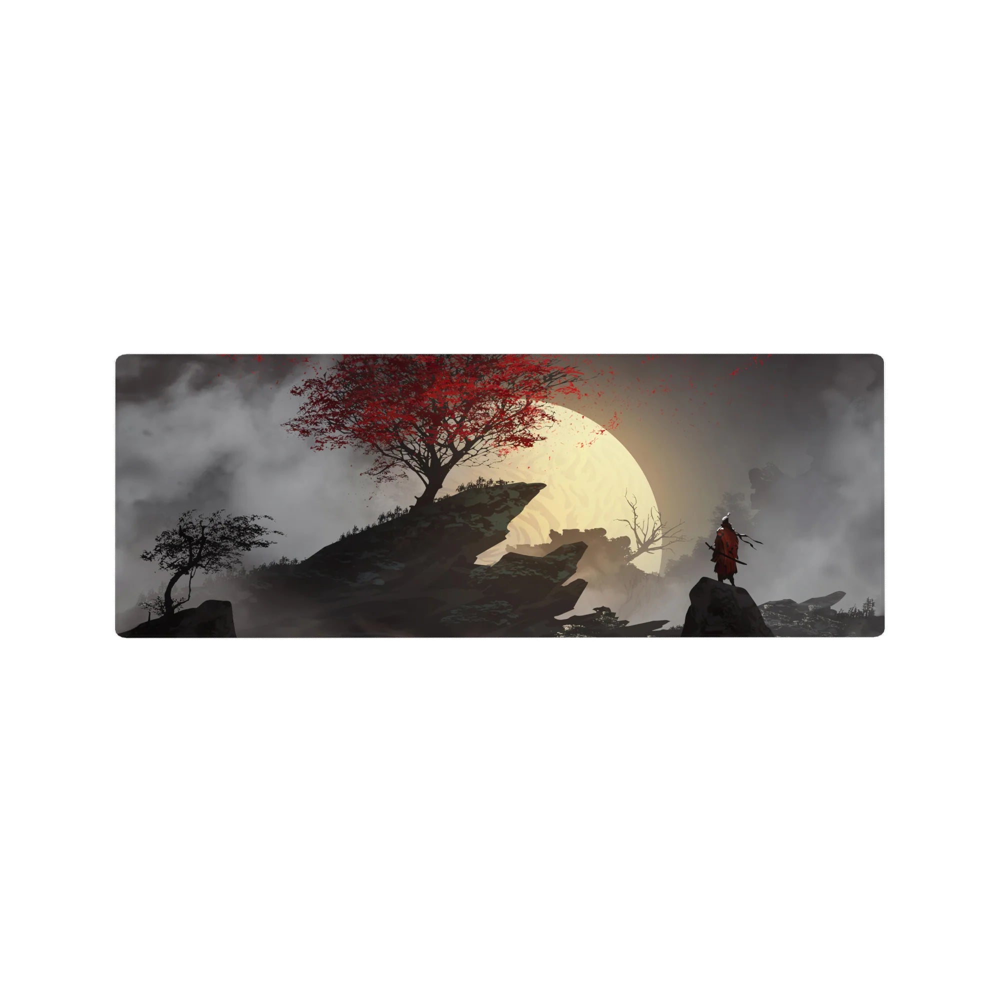 Zen-Japan Deskmat | Mousepad | Deskpad - Crimson Solitude - AniChan