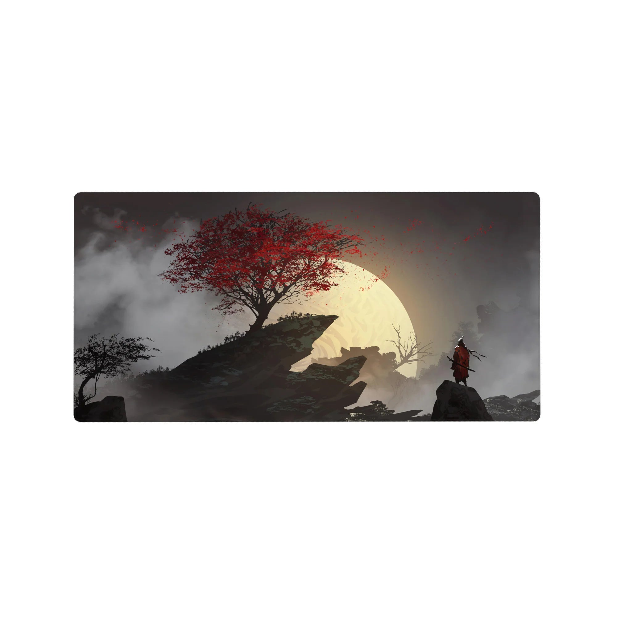 Zen-Japan Deskmat | Mousepad | Deskpad - Crimson Solitude - AniChan