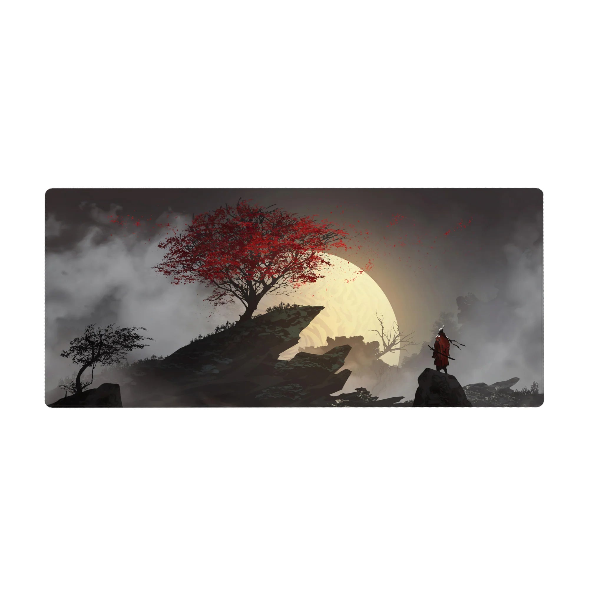 Zen-Japan Deskmat | Mousepad | Deskpad - Crimson Solitude - AniChan