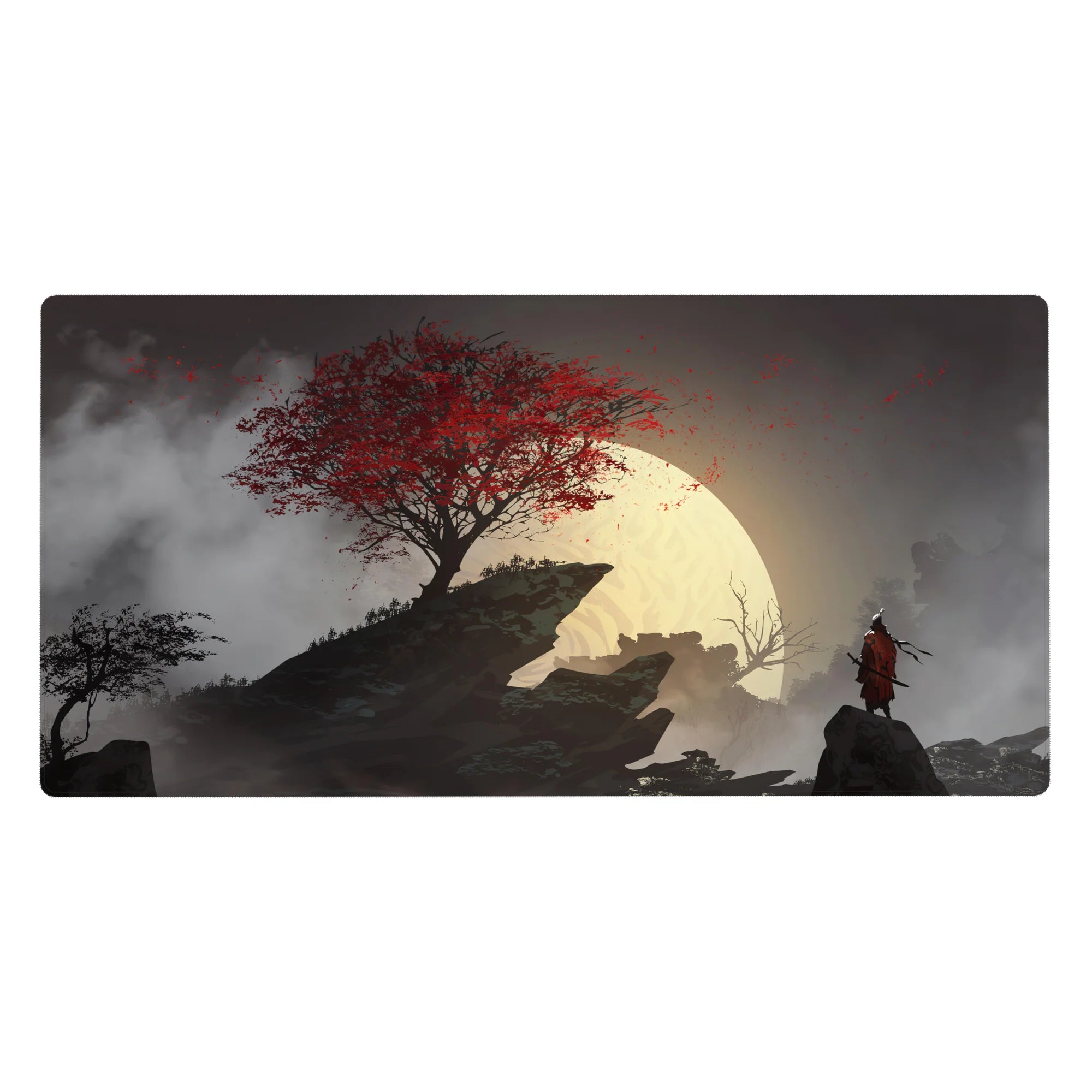 Zen-Japan Deskmat | Mousepad | Deskpad - Crimson Solitude - AniChan