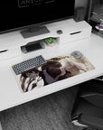 28x12 inches Naruto Gaara mouse pad, hand outstretched with gourd and desert storm sand swirling.