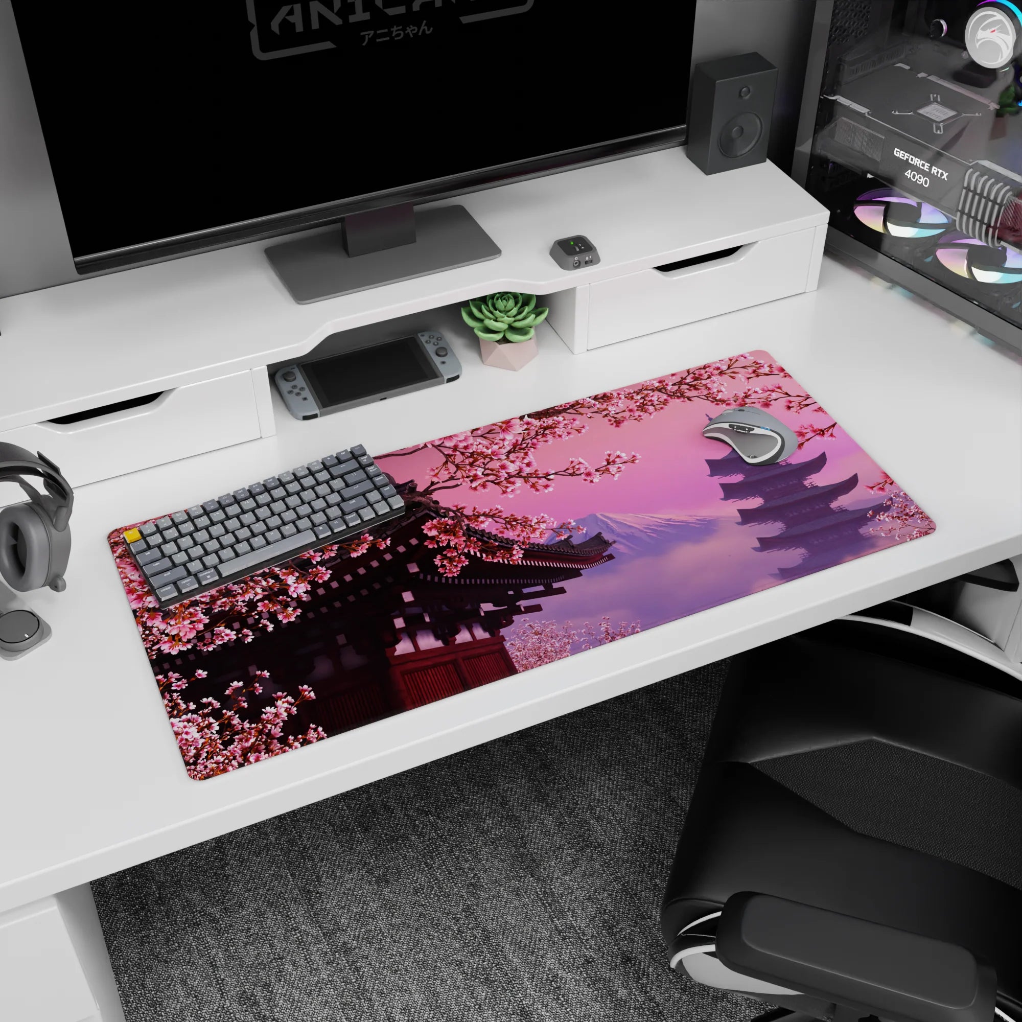 Zen-Japan Deskmat | Mousepad | Deskpad - Sakura Serenity - AniChan