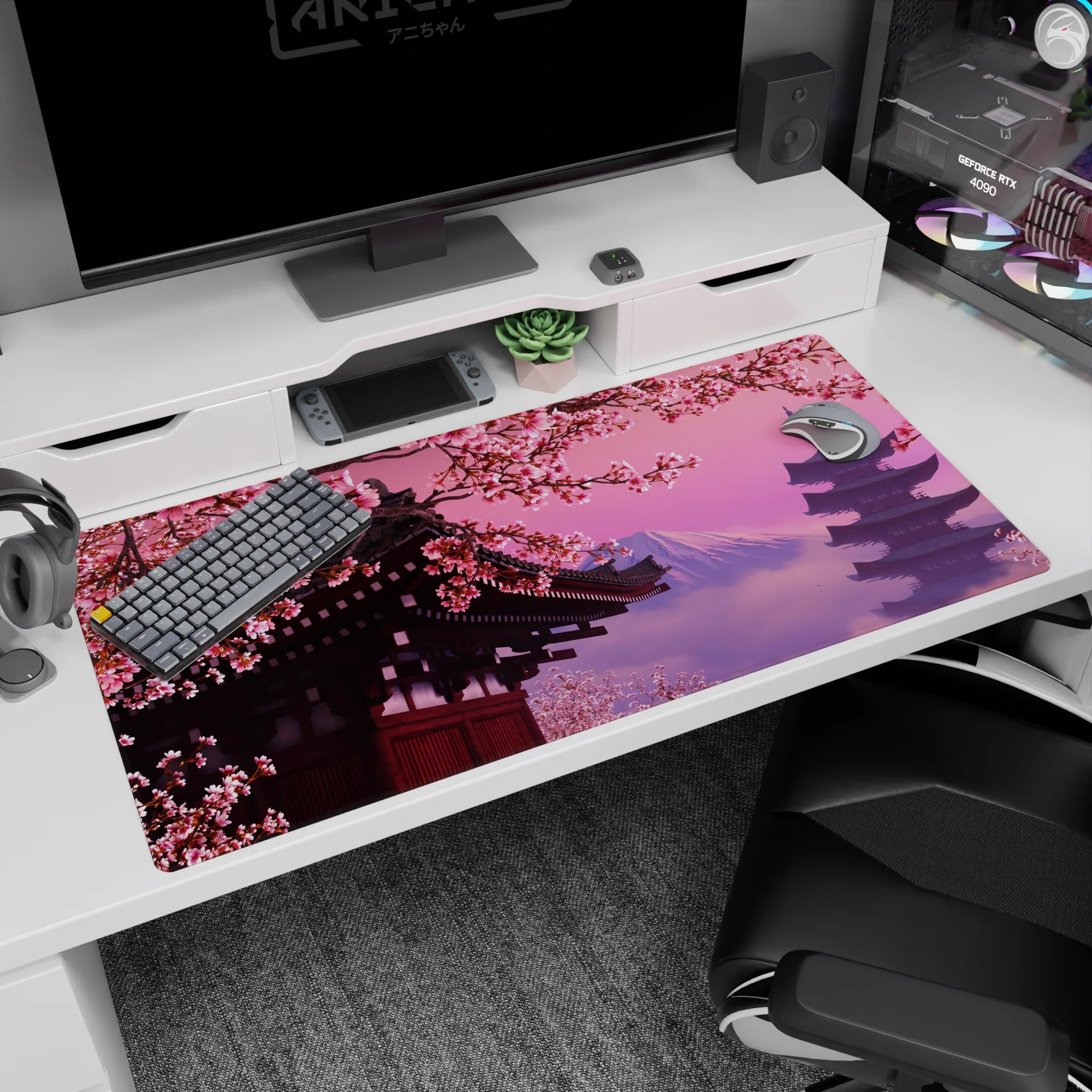 Zen-Japan Deskmat | Mousepad | Deskpad - Sakura Serenity - AniChan