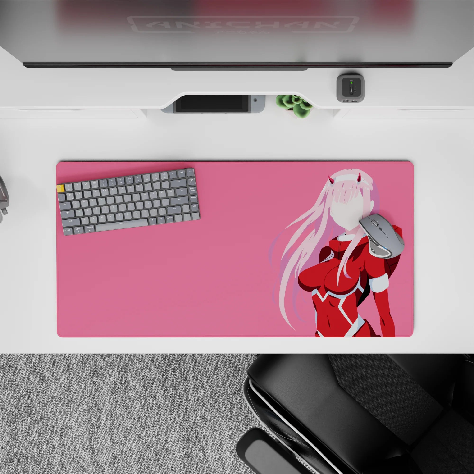 Darling In The Franxx - Anime Mouse Pad and Desk Pad - Scarlet Silhouette - AniChan