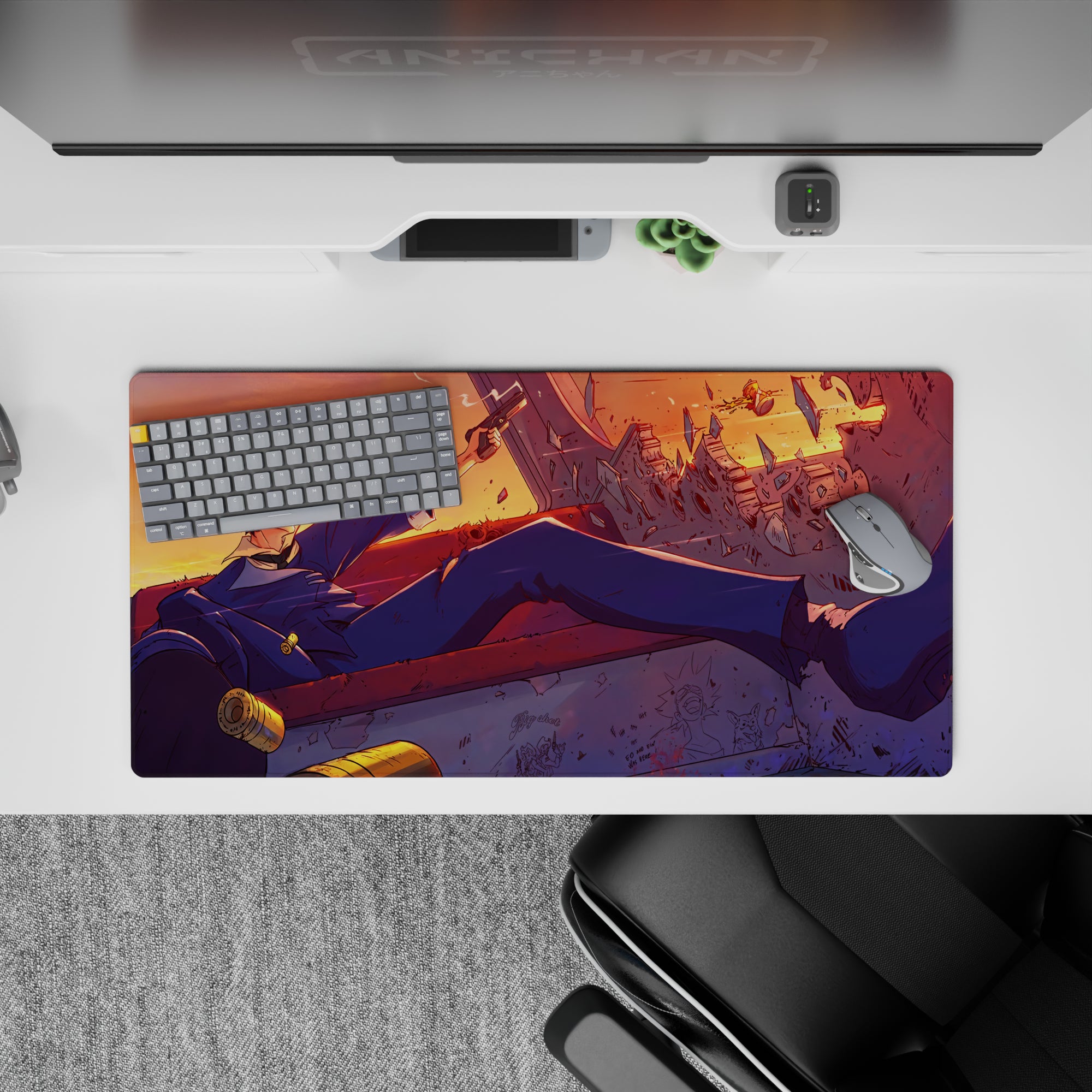 Cowboy Bepop - Anime Mouse Pad and Desk Pad - Sunset Showdown