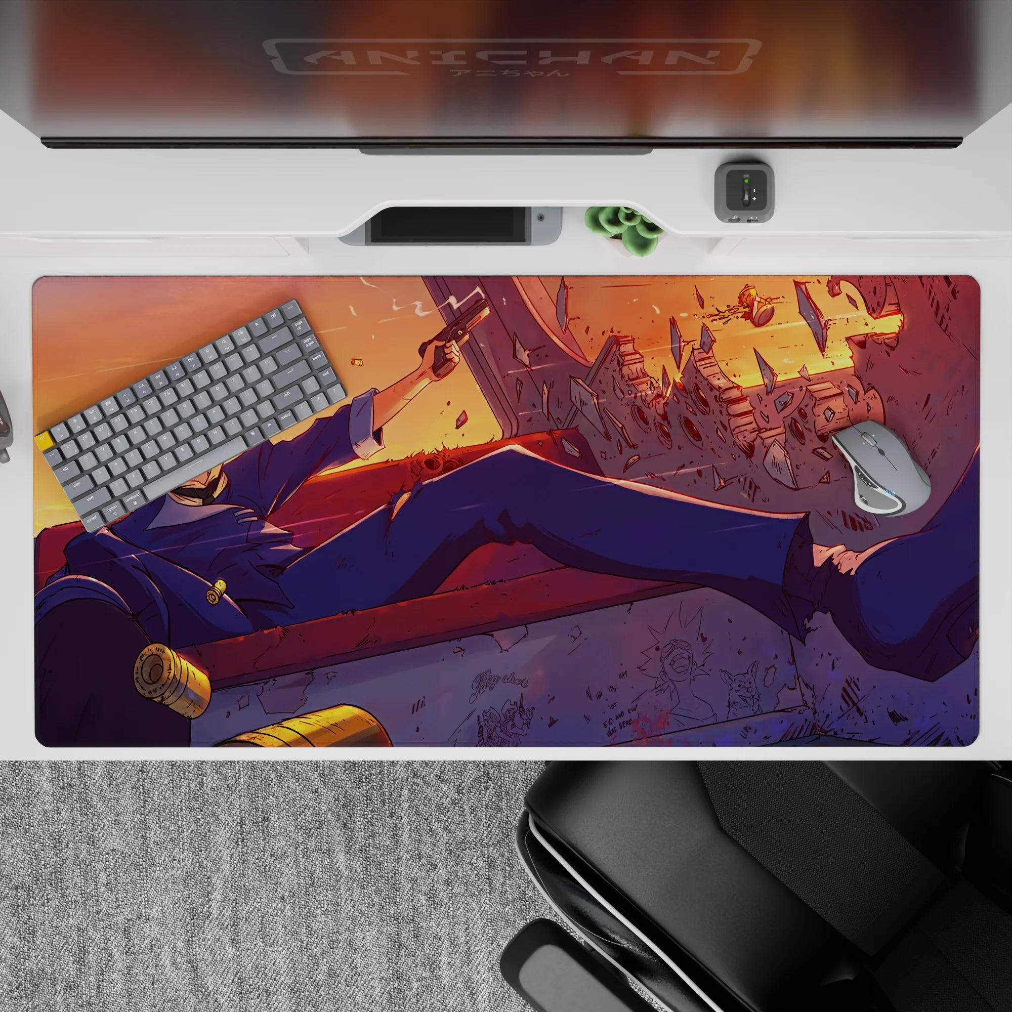 Cowboy Bepop - Anime Mouse Pad and Desk Pad - Sunset Showdown - AniChan