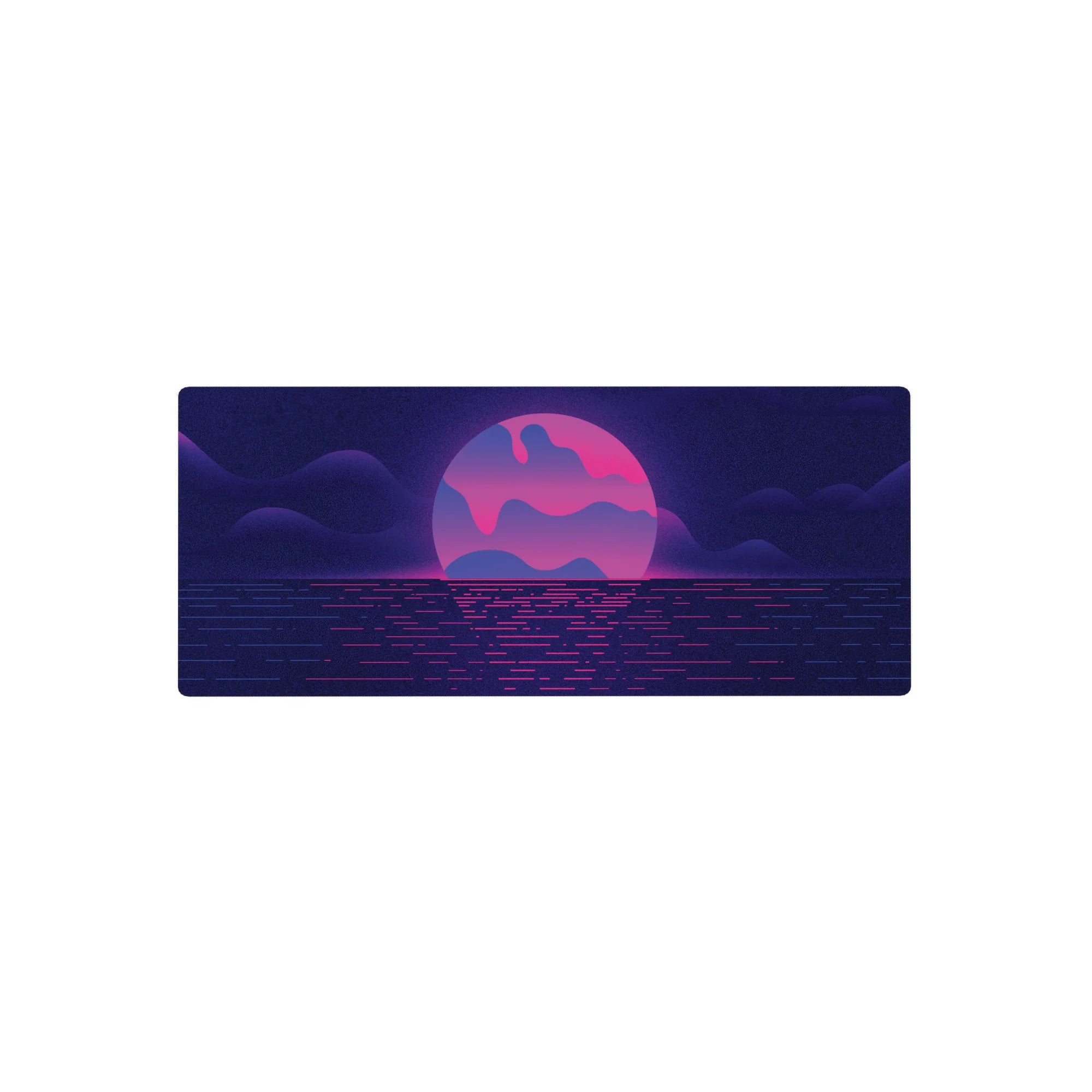 Retrowave - Vaporwave Deskmat | Mousepad | Deskpad - Neon Horizon - AniChan