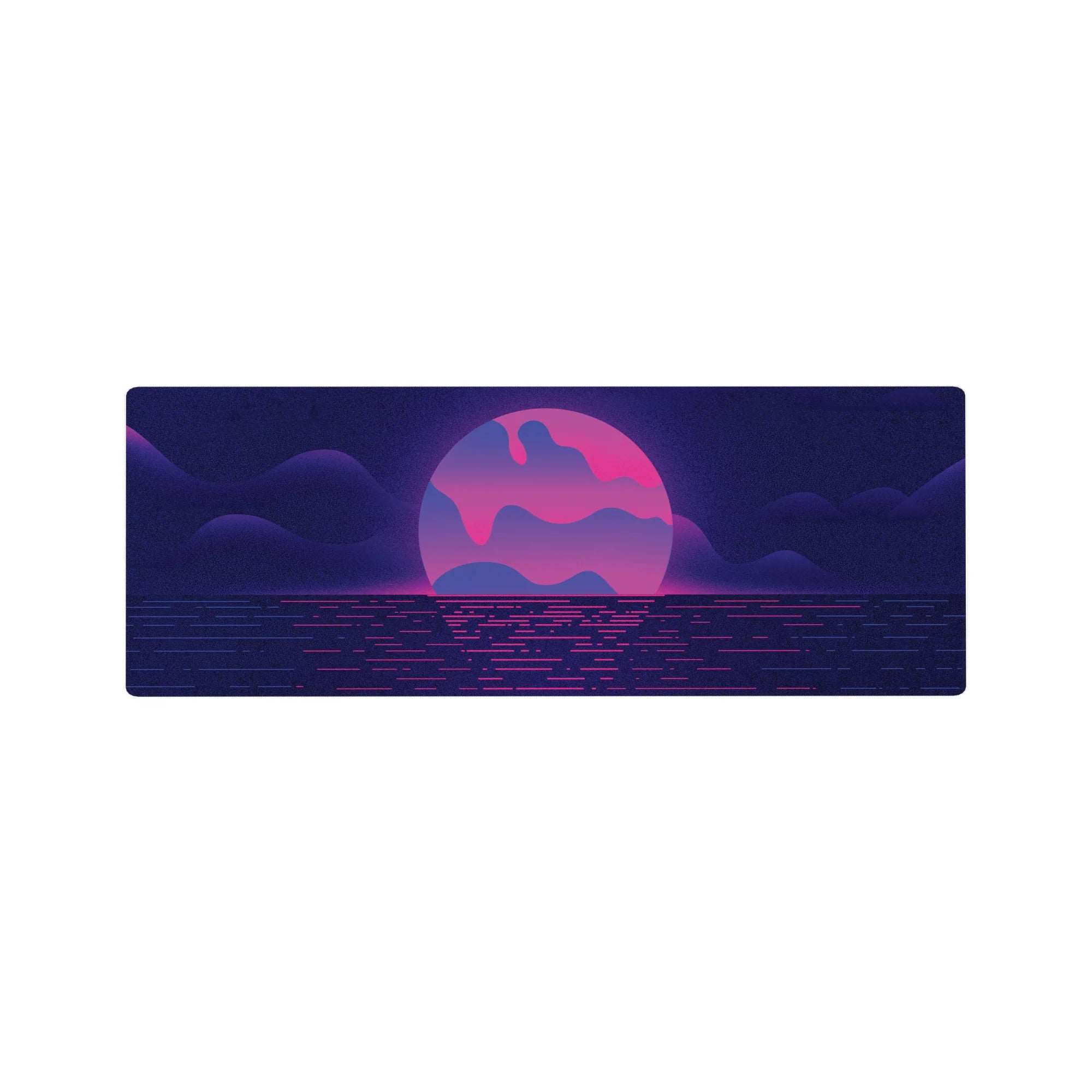 Retrowave - Vaporwave Deskmat | Mousepad | Deskpad - Neon Horizon - AniChan