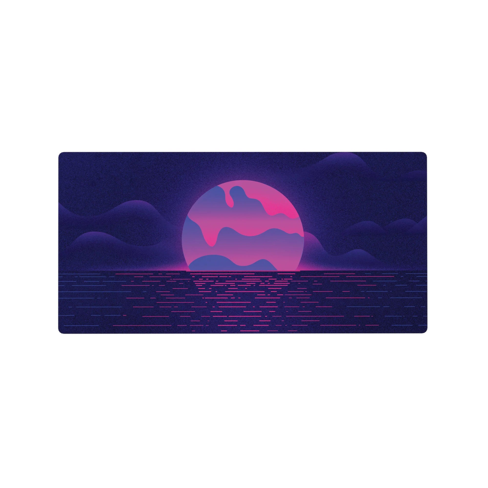 Retrowave - Vaporwave Deskmat | Mousepad | Deskpad - Neon Horizon - AniChan