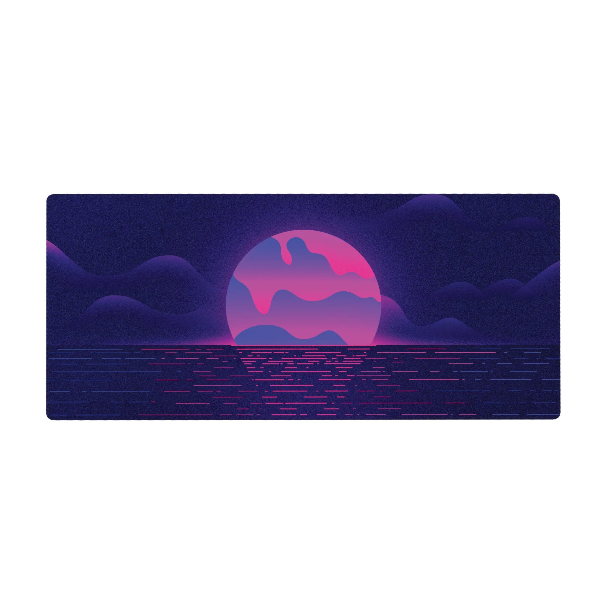 Retrowave - Vaporwave Deskmat | Mousepad | Deskpad - Neon Horizon - AniChan