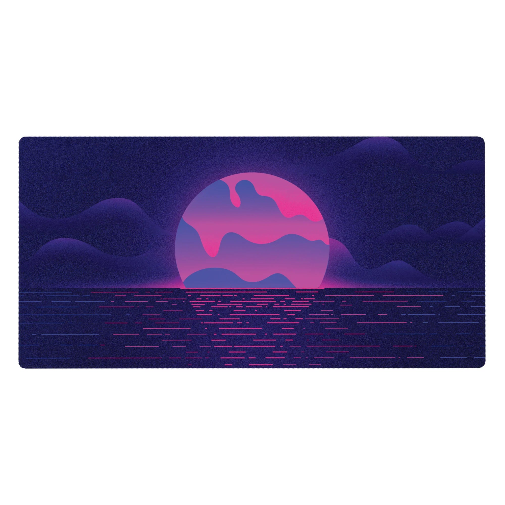 Retrowave - Vaporwave Deskmat | Mousepad | Deskpad - Neon Horizon - AniChan