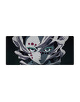 Anime mouse pad 28x12 inches featuring Rui from Demon Slayer, capturing his eerie presence with pale hair and red eyes.