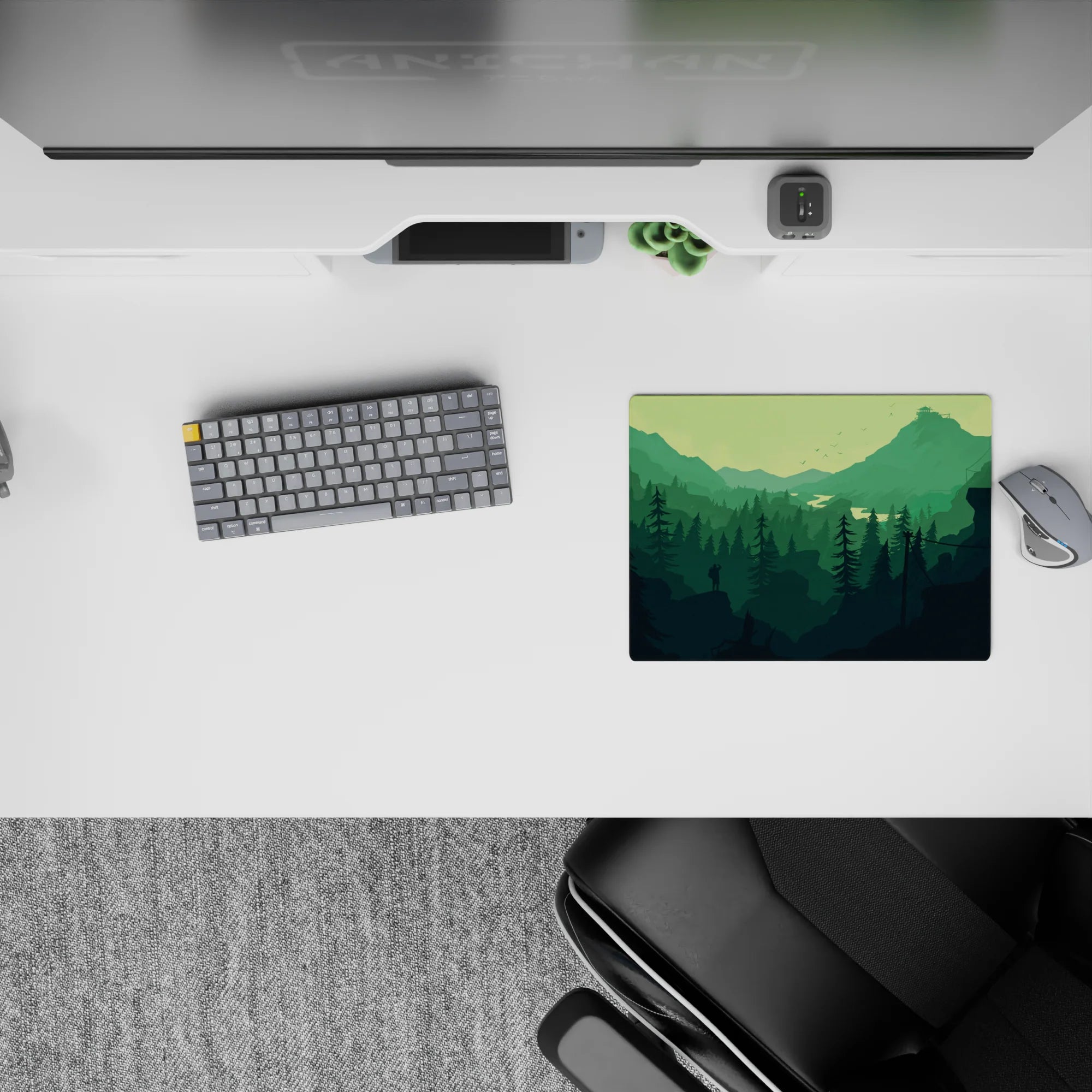 Vector Landscapes Deskmat | Mousepad | Deskpad - Forest Trek