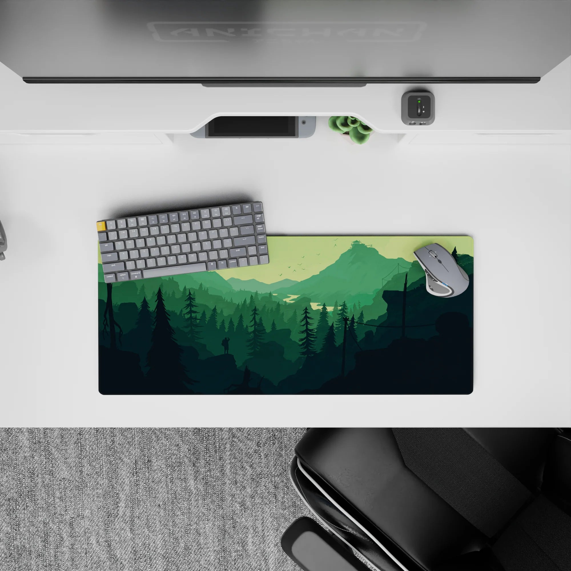 Vector Landscapes Deskmat | Mousepad | Deskpad - Forest Trek