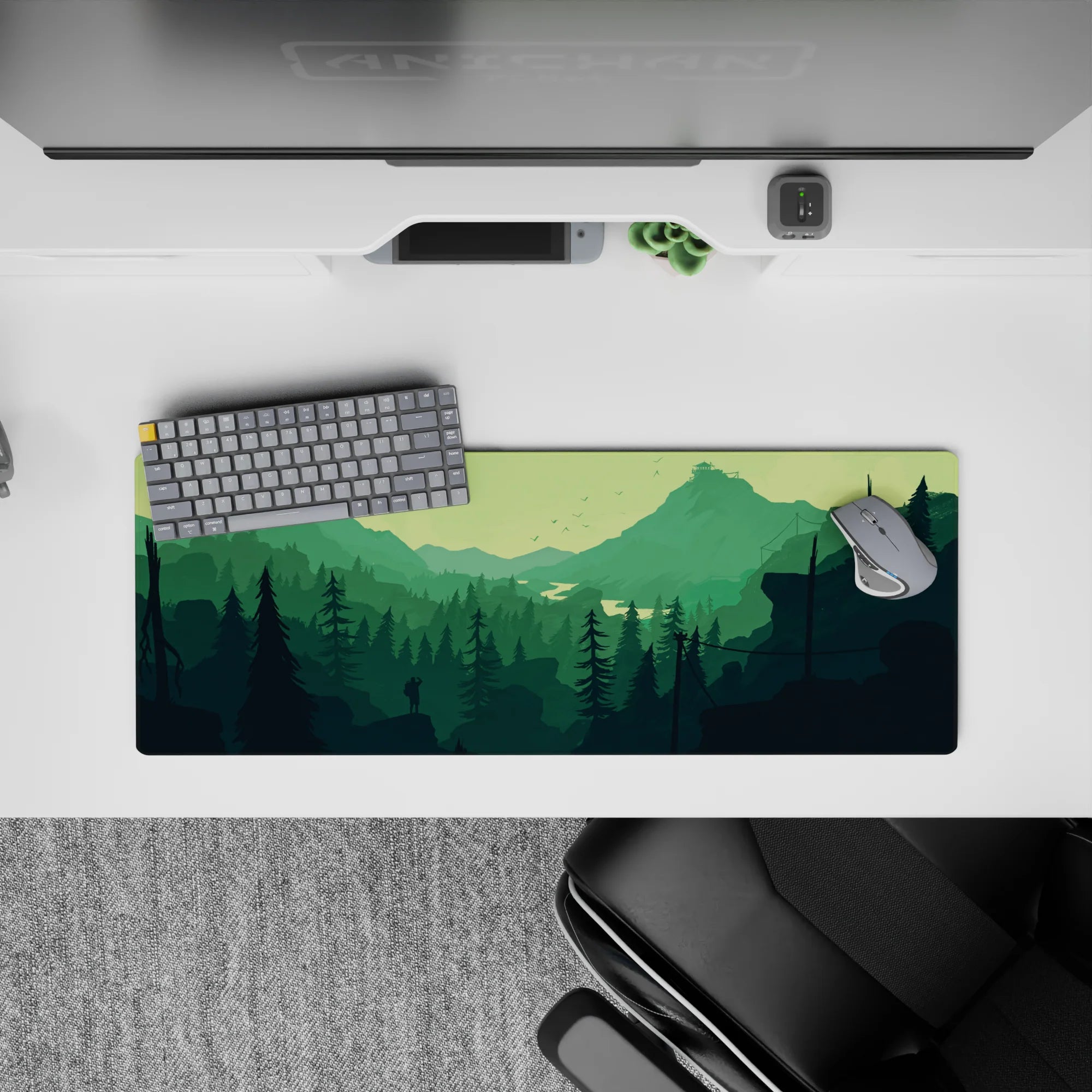 Vector Landscapes Deskmat | Mousepad | Deskpad - Forest Trek