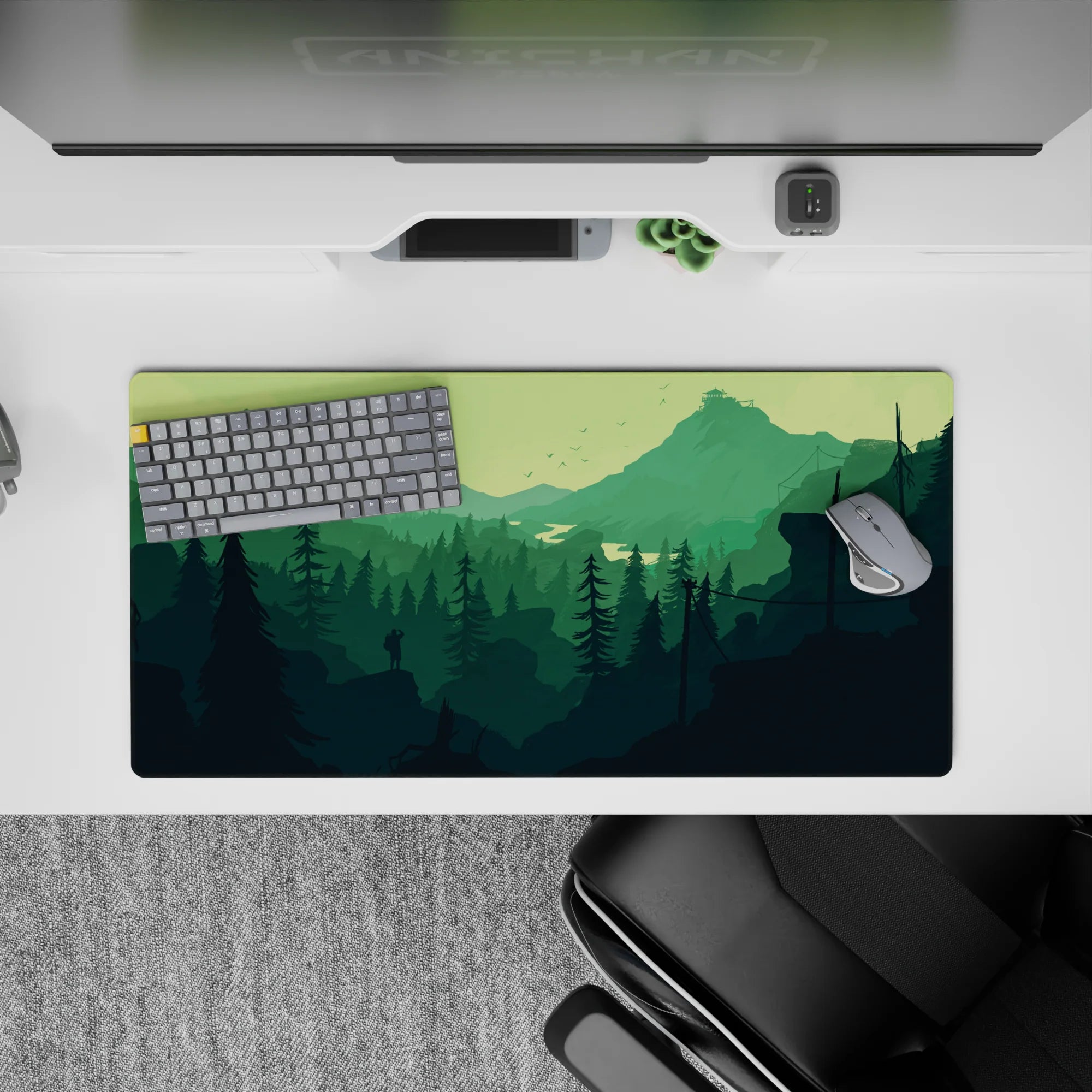 Vector Landscapes Deskmat | Mousepad | Deskpad - Forest Trek