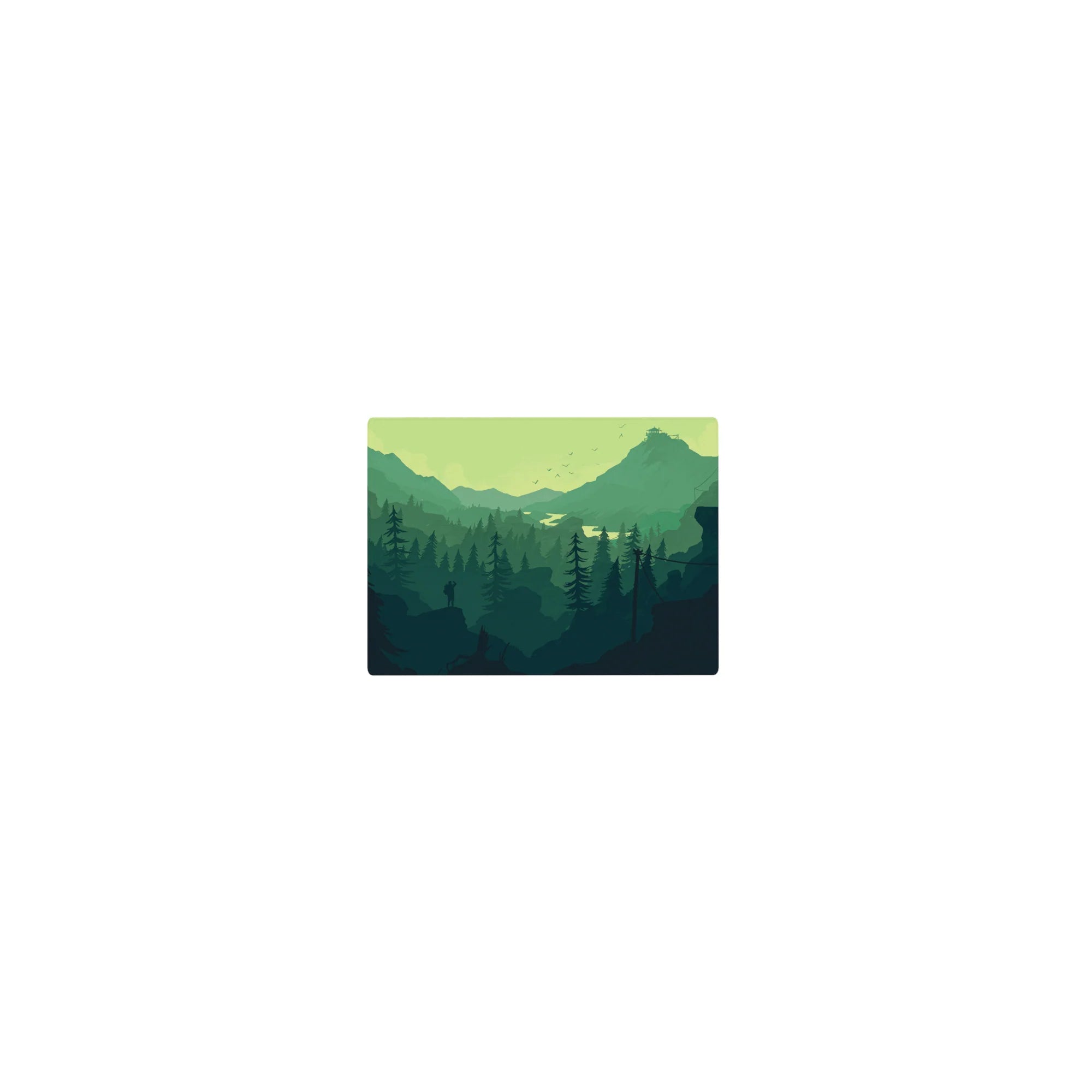 Vector Landscapes Deskmat | Mousepad | Deskpad - Forest Trek