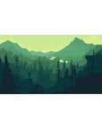 Vector Landscapes Deskmat | Mousepad | Deskpad - Forest Trek