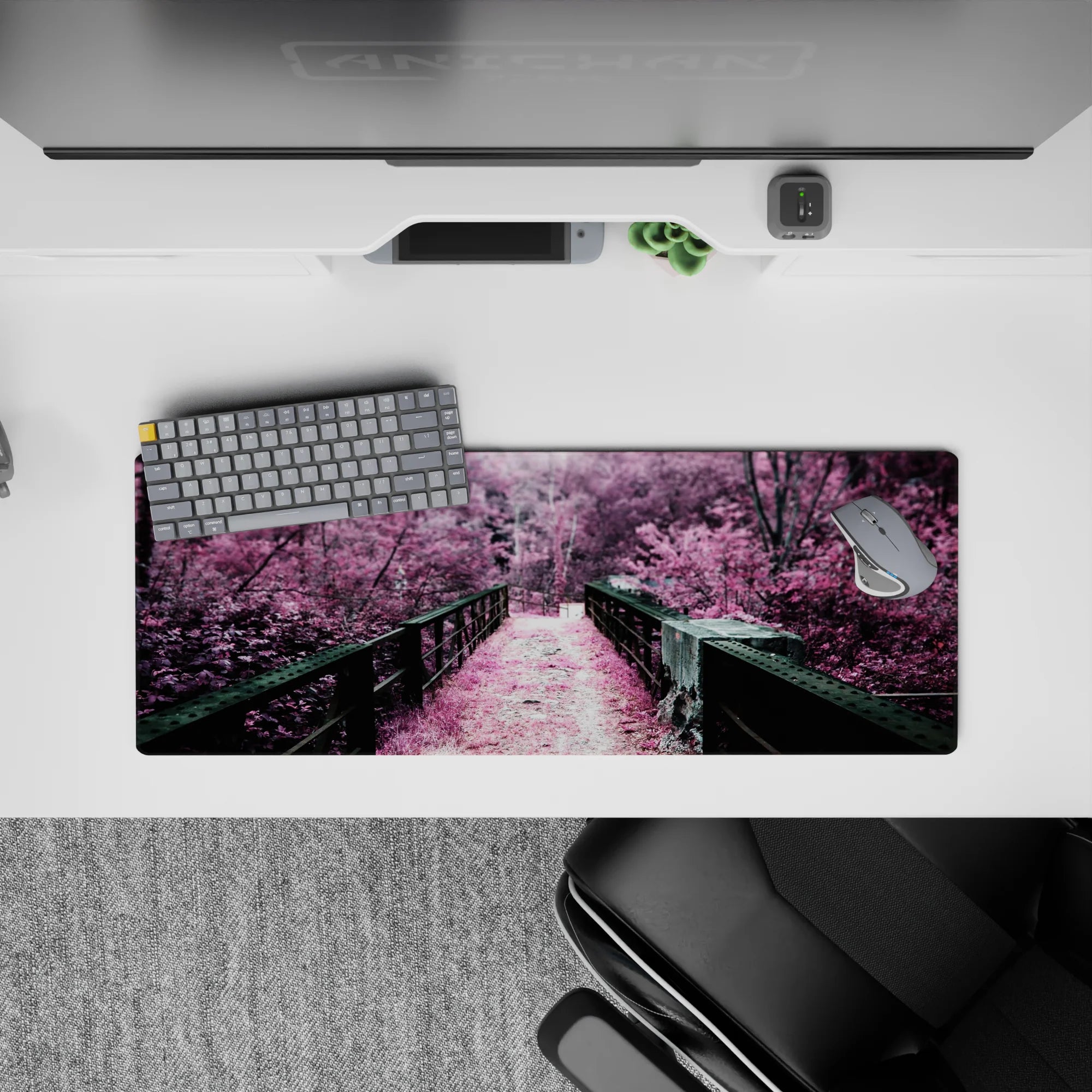 Zen-Japan Deskmat | Mousepad | Deskpad - Blush Bridge - AniChan