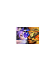 Classic anime mouse pad 14x10 inches with Naruto vs Sasuke battle art, comic panel linework.