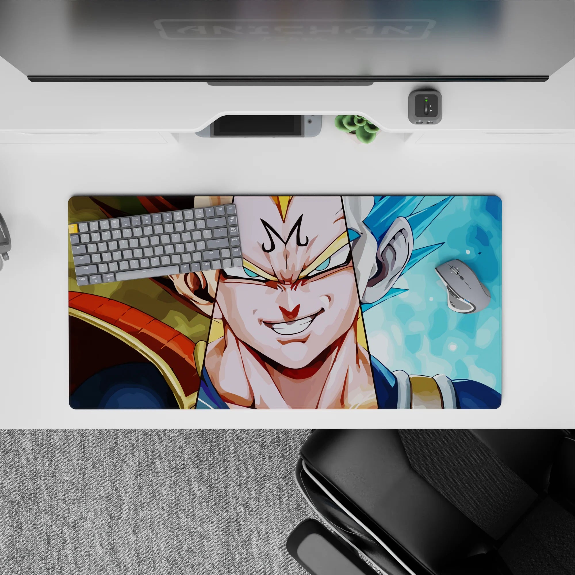 Dragon Ball Deskmat | Mousepad | Deskpad - Majin and Blue Vegeta Fusion - AniChan