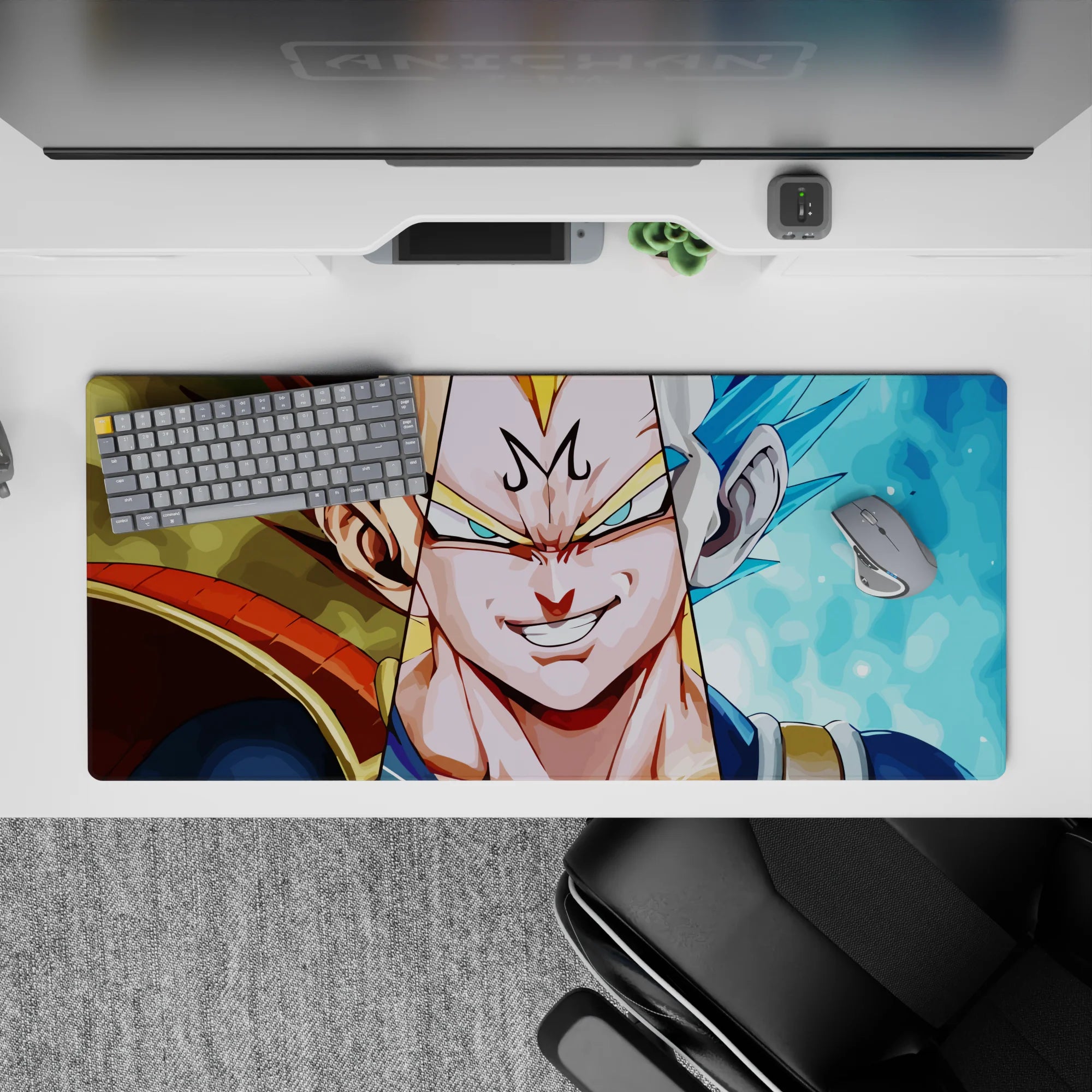 Dragon Ball Deskmat | Mousepad | Deskpad - Majin and Blue Vegeta Fusion - AniChan