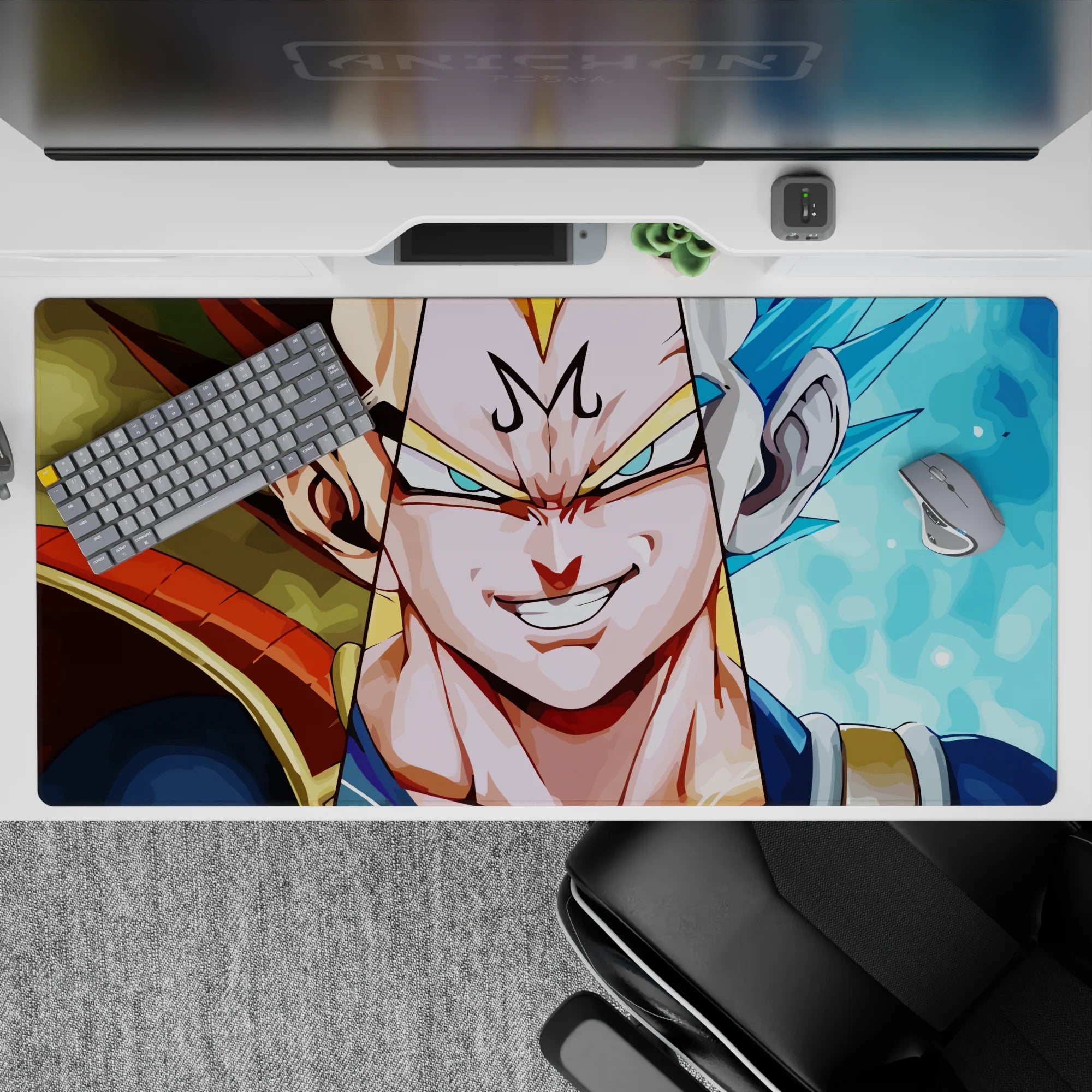 Dragon Ball Deskmat | Mousepad | Deskpad - Majin and Blue Vegeta Fusion - AniChan