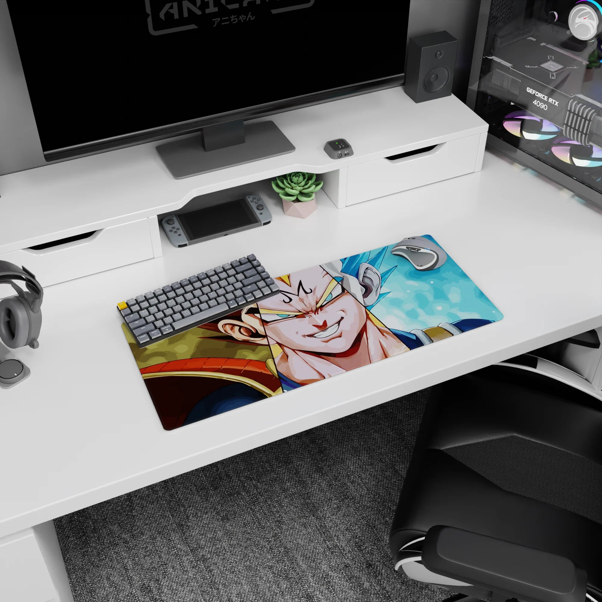 Dragon Ball Deskmat | Mousepad | Deskpad - Majin and Blue Vegeta Fusion - AniChan